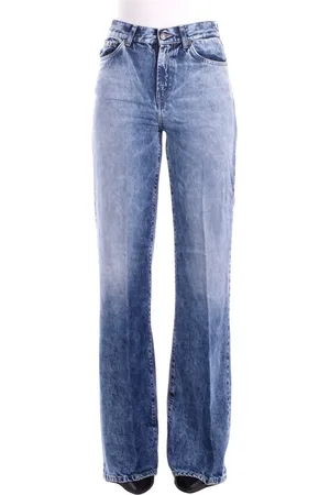 Dondup Jeans, Dame, Blå, W25, Bomuld, Blå Logo Jeans med Lommer