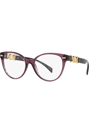 VERSACE Tilbehør, unisex, Lilla, 53 MM, Gennemsigtig Violet Brillestel