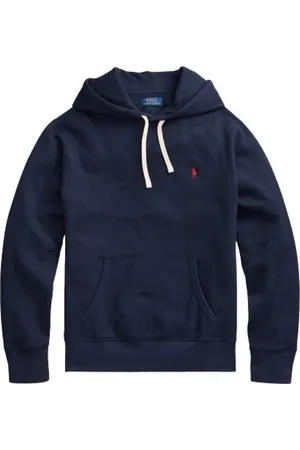 Ralph Lauren Sweathshirts & Hoodies, Herre, Blå, L, Bomuld, Langærmet hættetrøje i marineblå