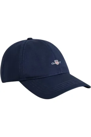 GANT Tilbehør, Herre, Blå, ONE SIZE, Bomuld, Shield Cap med grafisk broderi