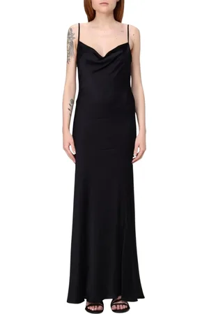Twin-Set Kjole, Dame, Sort, M, Elegant Sort Blonde Midi Kjole