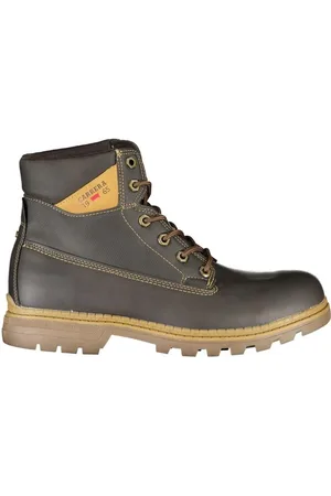 Carrera Sko, Herre, Brun, 43 EU, Polyester, Robust Brun Snøresko med Kontrast