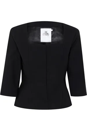Karen by Simonsen Jakke, Dame, Sort, L, Elegant Meteorite Blazer Jakke