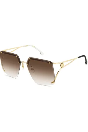 Carrera Tilbehør, Dame, Gul, 60 MM, Uld, Brun Guld/Brunt Skygge Solbriller