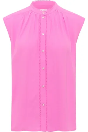 INWEAR Bluser & Skjorter, Dame, Lyserød, 3XL, Uld, Elegant Cyclamen Top med Kinakrave