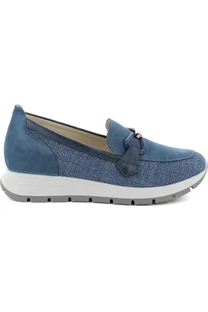 IGI&CO Sko, Dame, Blå, 39 EU, Vævet tekstur mokkasiner med chic stil