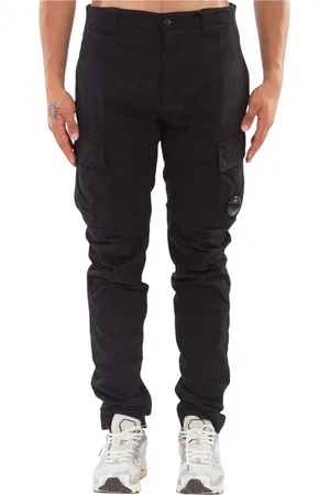 C.P. Company Bukser, Herre, Sort, S, Bomuld, Double Cargo Bukser i Stretch Sateen
