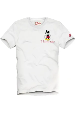 MC2 SAINT BARTH Top, Herre, Hvid, M, Bomuld, Klassisk Mickey T-shirt