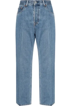 Gucci Jeans, Dame, Blå, W28, Denim, Lavtaljet cropped denim buks