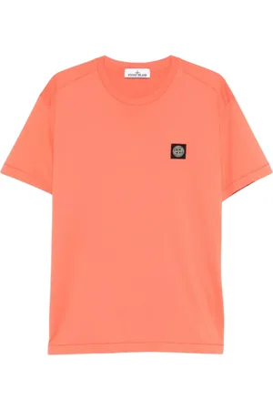 Stone Island Top, Herre, , L, Bomuld, Bomuld Jersey T-shirt Papaya