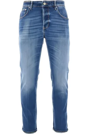 PT Torino Jeans, Herre, Blå, W34, Indigo Blå Klassiske Knappelukning Bukser