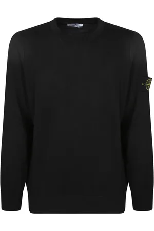 Stone Island Strik, Herre, Sort, M, Bomuld, Sort Bomuld Langærmet Sweater