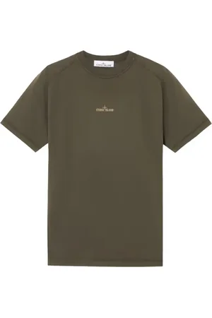 Stone Island Top, Herre, Grøn, M, Bomuld, Grøn Bomuld Jersey T-shirt