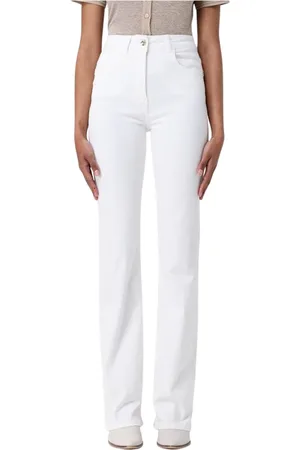 Patrizia Pepe Jeans, Dame, Hvid, W29, Uld, Elegant Hvid Afslappet Fit Jeans