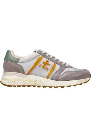 Premiata Sko, Herre, Flerfarvet, 41 EU, Nylon, Bløde Ruskind Sneakers Grå