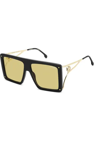 Carrera Tilbehør, Dame, Sort, 60 MM, Uld, Sort På Guld/Gul Solbriller