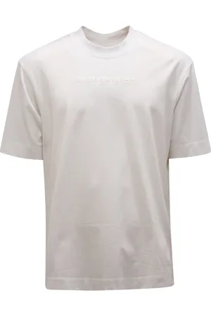 Emporio Armani Top, Herre, Hvid, XL, Bomuld, Almindelig pasform Pima bomuldstrøje