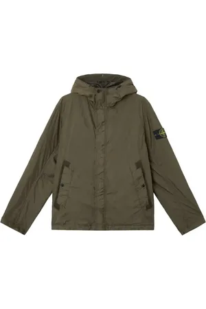 Stone Island Jakke, Herre, Grøn, M, Nylon, Crinkle Reps R-Ny Hættetrøje