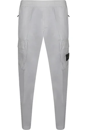 Stone Island Bukser, Herre, Grå, W31, Bomuld, Lette grå cargobukser med moderne design