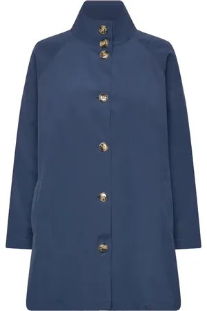 Masai Frakke, Dame, Blå, 2XL, Uld, Elegant A-line Frakke Sargasso Sea