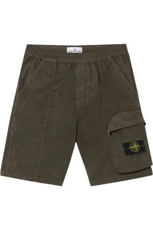 Stone Island Shorts, Herre, Grøn, W31, Nylon, Grøn Cargo Bermuda i Nylon Metal