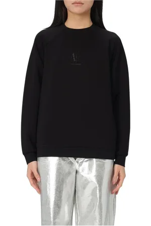 Armani Exchange Sweathshirts & Hoodies, Dame, Sort, S, Bomuld, Krystalpyntet Sweatshirt