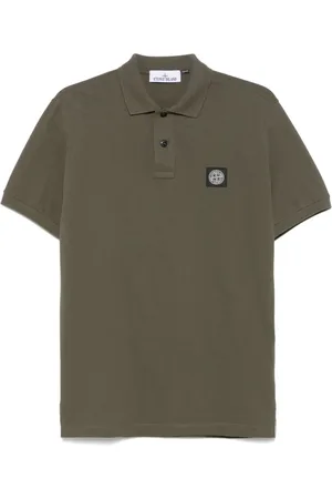 Stone Island Top, Herre, Grøn, M, Bomuld, Grøn Polo Skjorte Slim-Fit Ss25