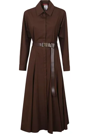 Max Mara Kjole, Dame, Brun, 2XS, Elegant Kjole til enhver lejlighed