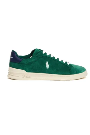 Ralph Lauren Sko, Herre, Grøn, 43 EU, Grøn Ruskind Sneakers