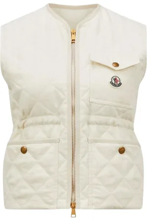 Moncler Jakkesæt, Dame, Hvid, S, Quiltet Nedre Vest i Hvid