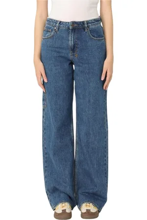 KSUBI Jeans, Dame, Blå, W30, Bomuld, Klassiske Blå Wide Leg Jeans
