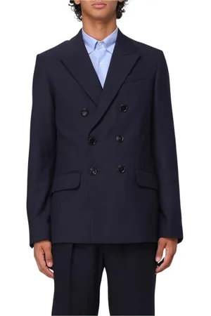 Ami Jakkesæt, Herre, Blå, M, Uld, Elegant Blå Blazer Klassisk Stil