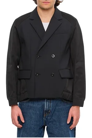 SACAI Jakke, Herre, Sort, S, Moderne Cropped Blazer