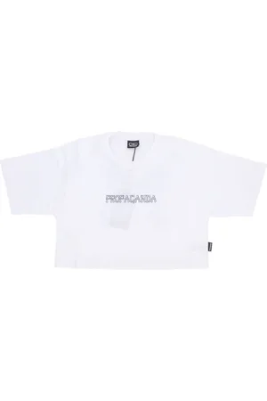 Propaganda Top, Dame, Hvid, XS, Bomuld, Butterfly Bones Croptop Tee Hvid