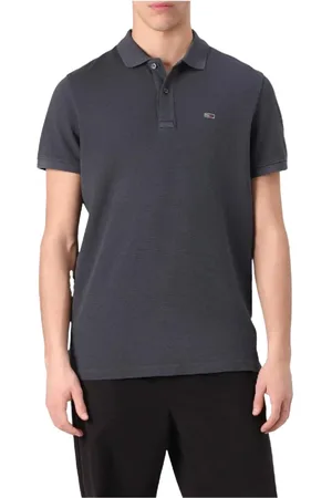 Tommy Hilfiger Top, Herre, Grå, 2XL, Bomuld, Logo Bomuld Polo Skjorte