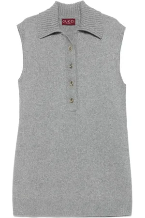 Gucci Kjole, Dame, Grå, XS, Uld, Mini Kjole med Knaplukning