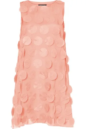 Bruuns Bazaar Kjole, Dame, , L, Organza, Peachy Kjole med Organza Blomster