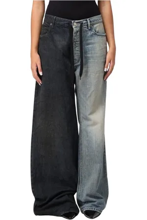 Balenciaga Jeans, Dame, Flerfarvet, M, Denim, Multifarvet TwoTone Denim Jeans