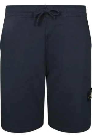 Stone Island Shorts, Herre, Blå, S, Bomuld, Strikket Bomuld Bermuda Shorts