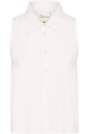 My Essential Wardrobe Bluser & Skjorter, Dame, Hvid, XS, Bomuld, Hvid Bomuldstop med Krave