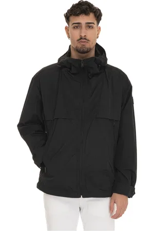 HUGO BOSS Jakke, Herre, Sort, XL, Polyester, Hættet Harrington Jakke med Logo