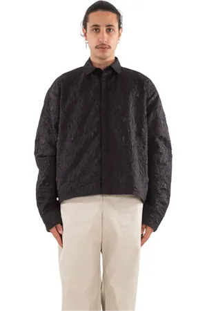 HELIOT EMIL Jakke, Herre, Sort, M, Uld, Jacquard skjorte i Blk01