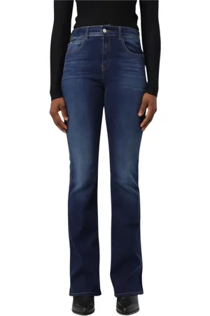 Emporio Armani Jeans, Dame, Blå, W26, Denim, Klassiske Blå Bootcut Jeans til Kvinder
