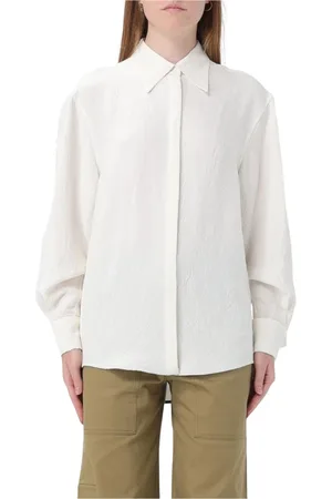 Proenza Schouler Bluser & Skjorter, Dame, Hvid, 2XS, Hvid Tekstureret Bluse Elegant Stil