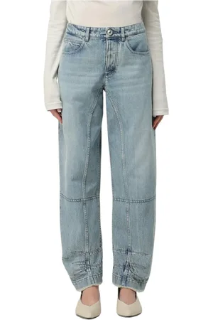 Jil Sander Jeans, Dame, Blå, XS, Luksus Panel Jeans i Gnawed