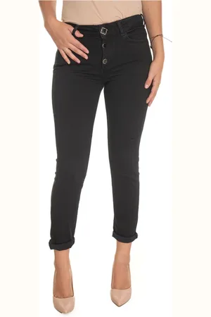 Liu Jo Jeans, Dame, Sort, W25, Denim, Højtaljede Slim-Fit Denim Jeans