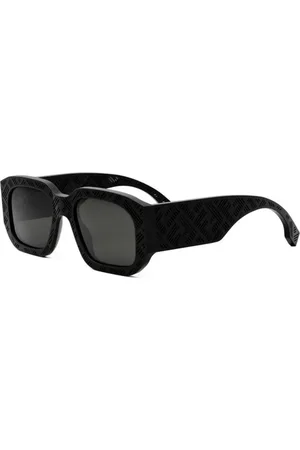 Fendi Tilbehør, unisex, Sort, 52 MM, Autentiske Shadow Briller med Premium Kvalitet
