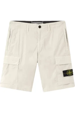 Stone Island Shorts, Herre, Hvid, W31, Bomuld, Stretch Bomuld Bermuda Paracadute