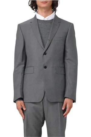 Thom Browne Jakkesæt, Herre, Grå, 2XL, Grå To-Knaps Blazer
