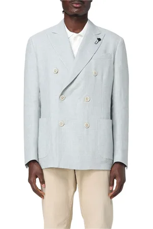 LARDINI Jakkesæt, Herre, Blå, M, Uld, Blå Uld Blazer